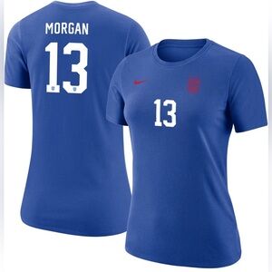 🆕 Nike USWNT 2023 Alex Morgan #13 Away T-Shirt Women’s Size L Royal Blue